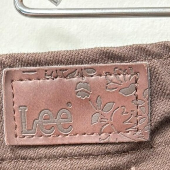 Lee Side Elastic Brown Womens Size 10 Short Relaxed Fit Comfort Waist pants - Picture 5 of 10